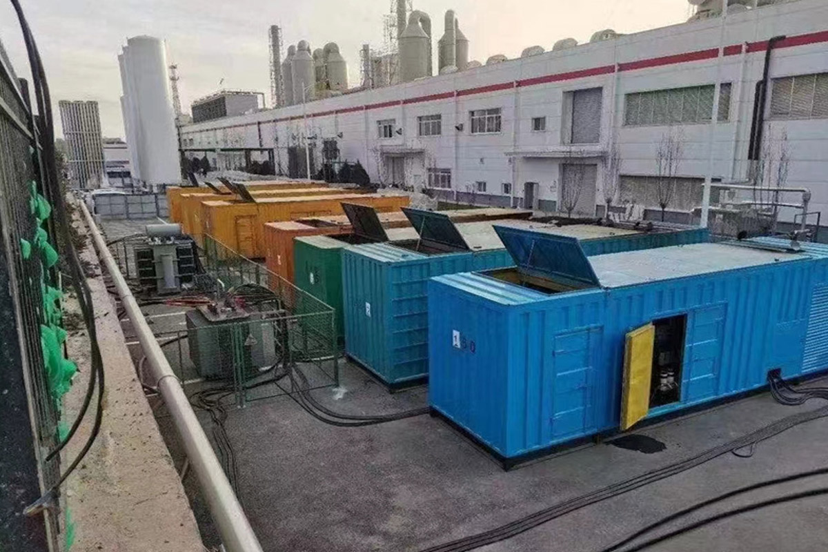 振兴发电机租赁施工现场